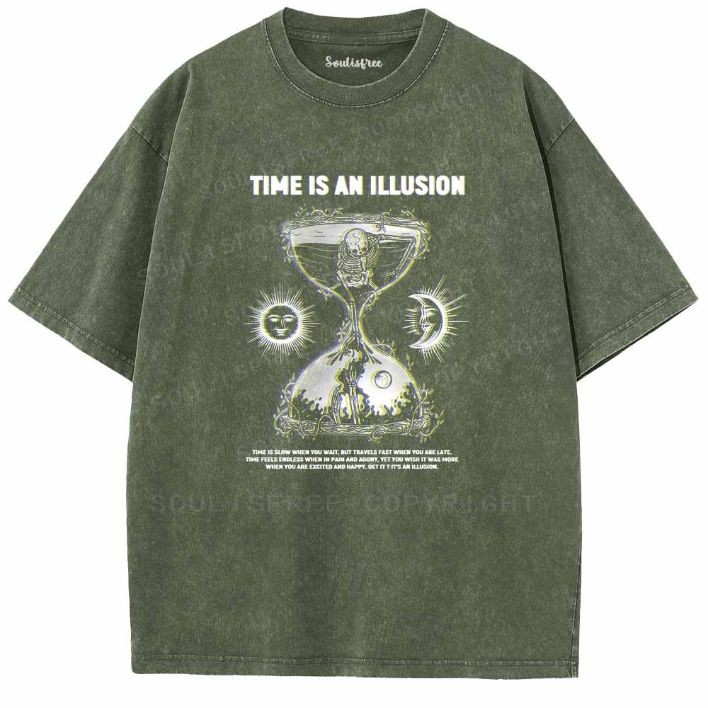 Soulisfree TIME IS AN ILLUSION Washed Tee