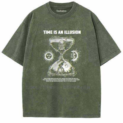 Soulisfree TIME IS AN ILLUSION Washed Tee