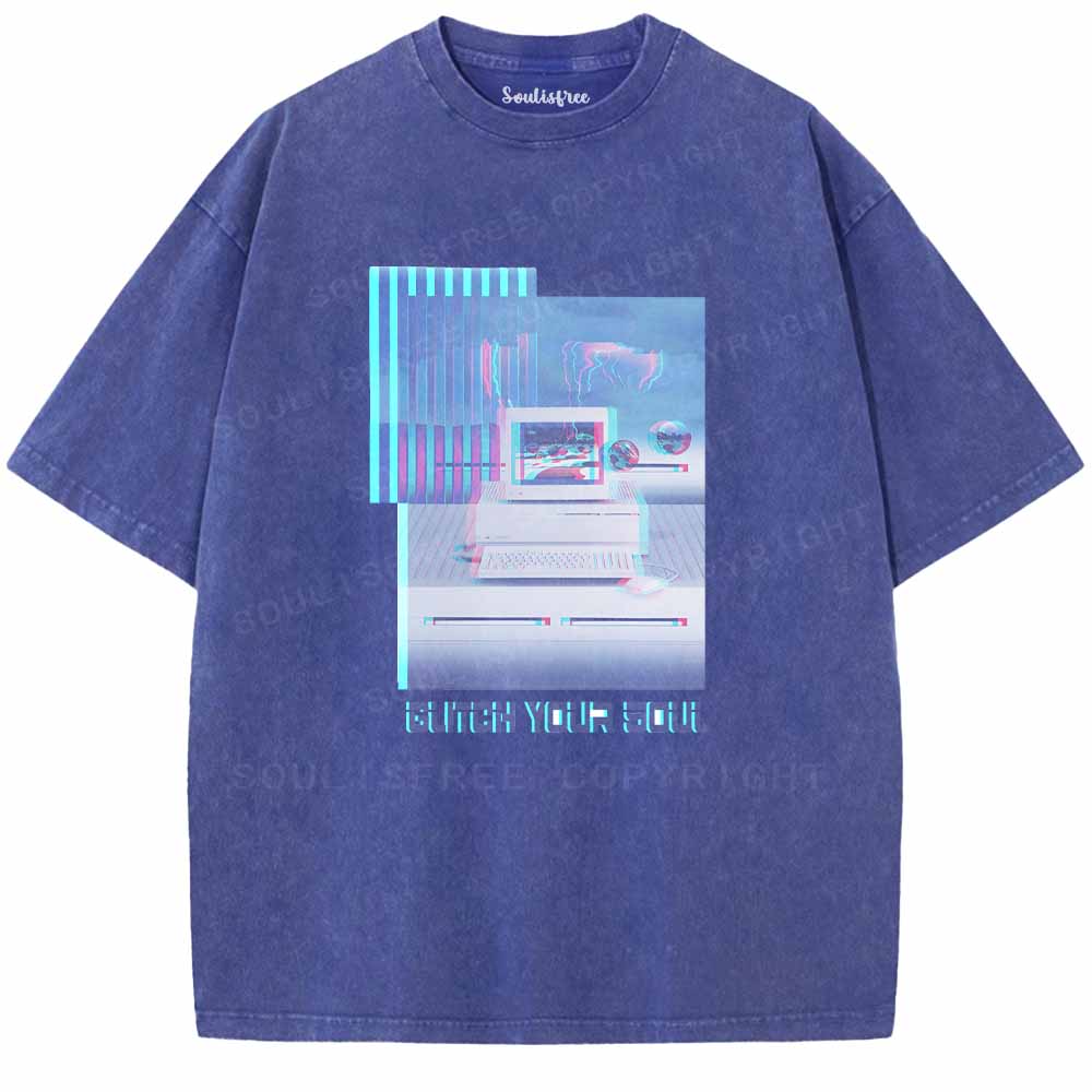 Soulisfree  GLITCH YOUR SOUL Washed Tee