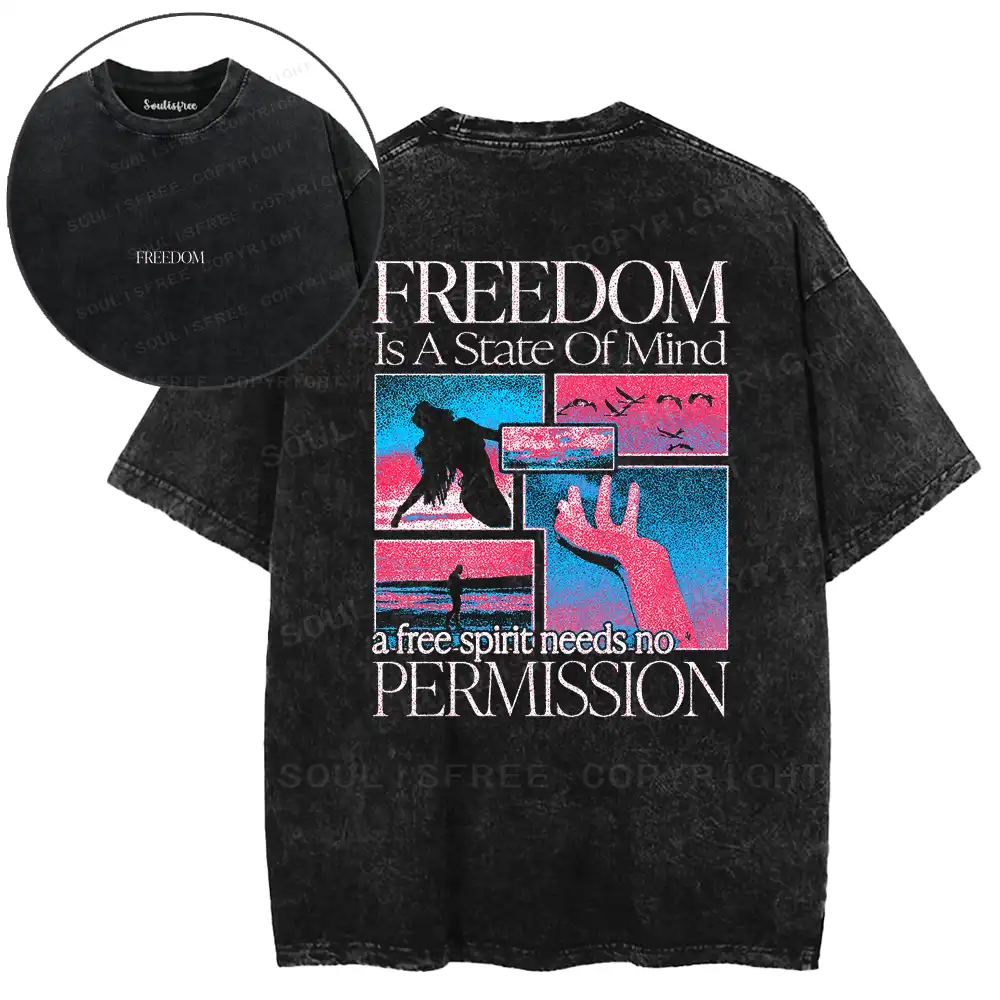 Mindful Freedom Manifesto Washed T-shirt