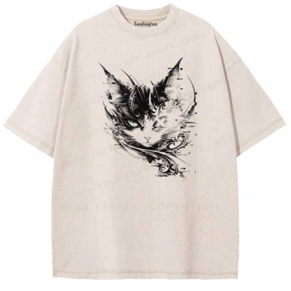 Soulisfree Error 404 INK CAT Washed Tee