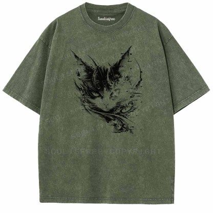 Soulisfree Error 404 INK CAT Washed Tee