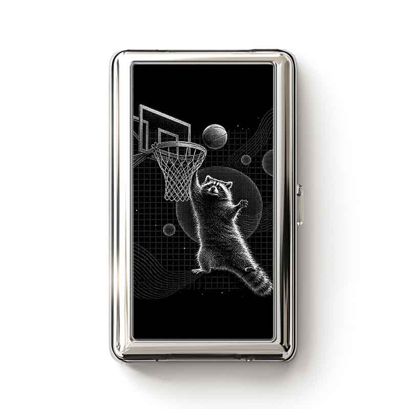 Soulisfree Raccoon Basketball Metal Pocket Case
