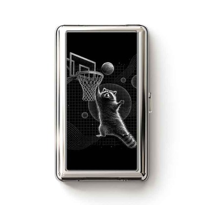 Soulisfree Raccoon Basketball Metal Pocket Case