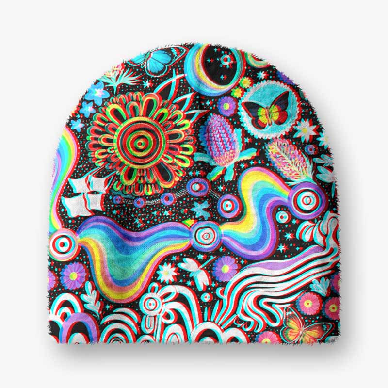 Soulisfree Glitch Cosmic Dream Fuzzy Beanie