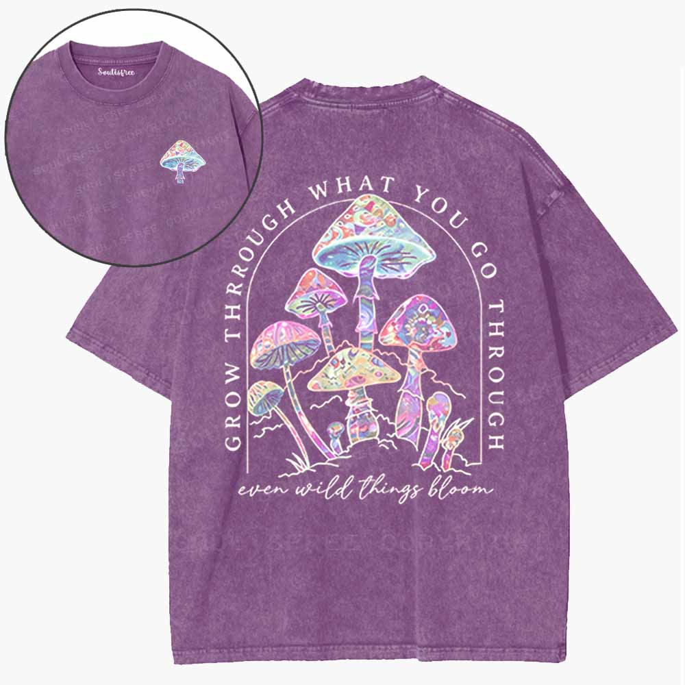 Soulisfree  Grow Through What You Go Through Washed Tee