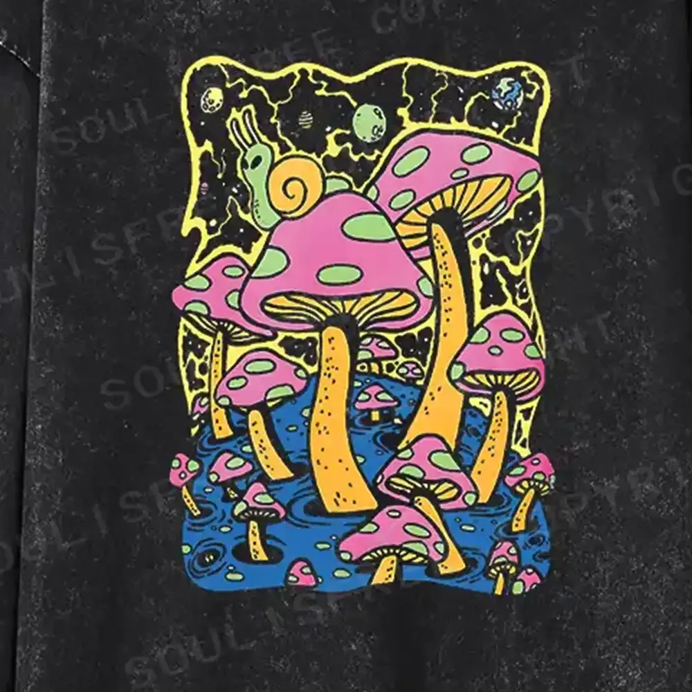 Mushroom World Washed Long Sleeve Shirt