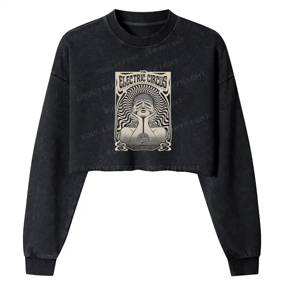Spiritual Exploration Washed Cropped Sweatshirt