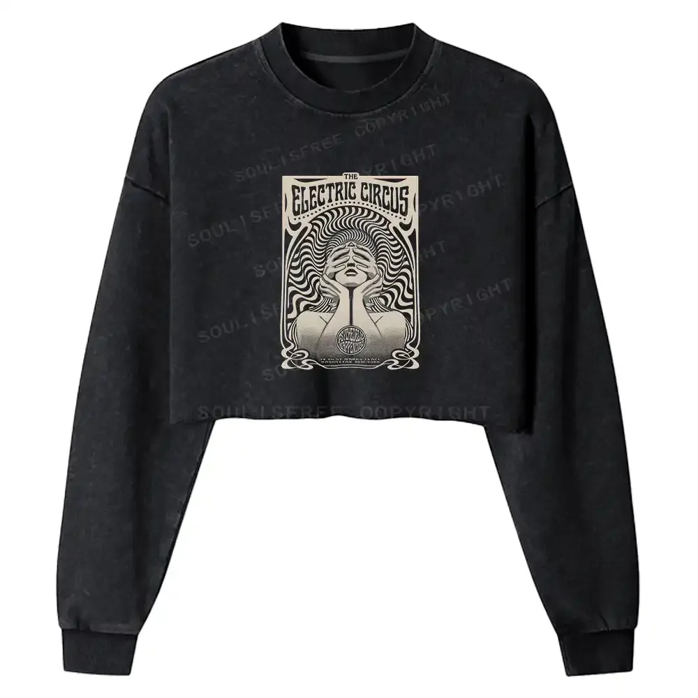 Spiritual Exploration Washed Cropped Sweatshirt