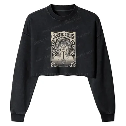 Spiritual Exploration Washed Cropped Sweatshirt