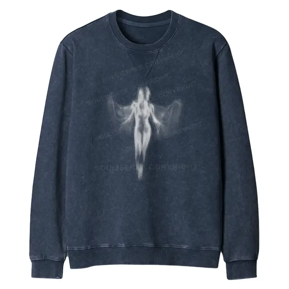Shadow Series : Woman Ⅸ Regular Fit Washed Sweatshirt