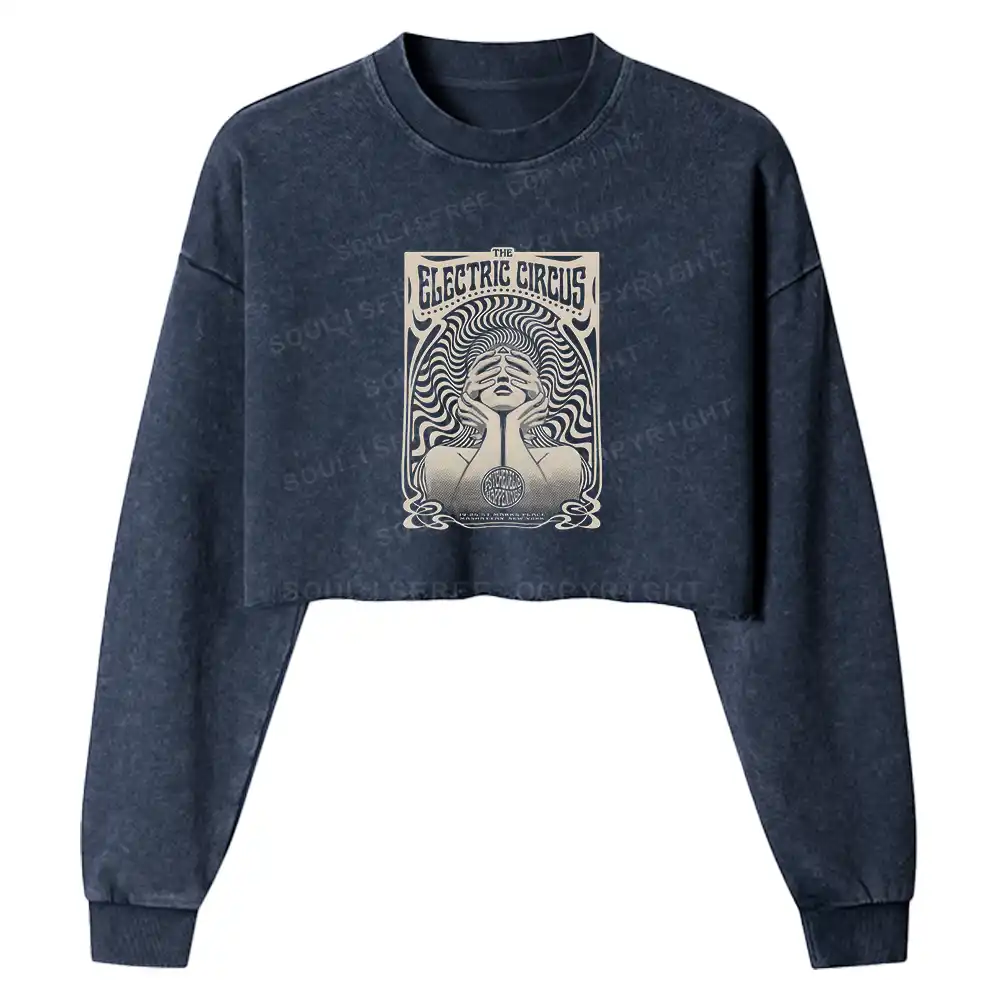 Spiritual Exploration Washed Cropped Sweatshirt