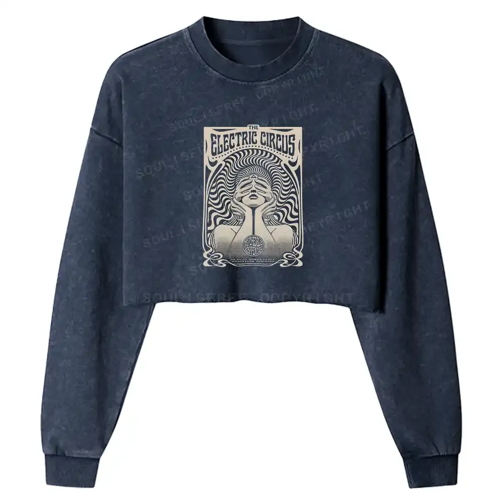 Spiritual Exploration Washed Cropped Sweatshirt