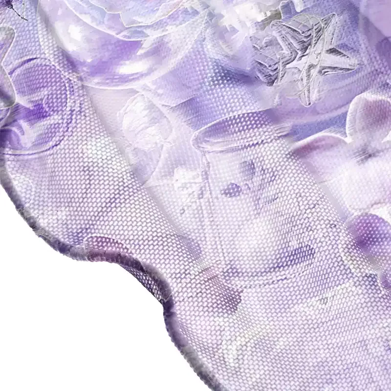 Soulisfree Dreamy Purple Floral Sheer Mesh Cover Up