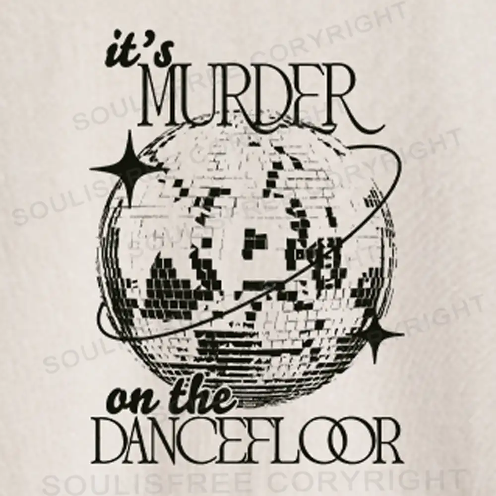 Flashing Light Ball Washed Crop T-shirt