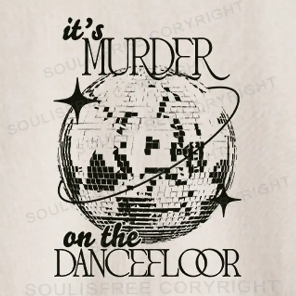 Flashing Light Ball Washed Crop T-shirt