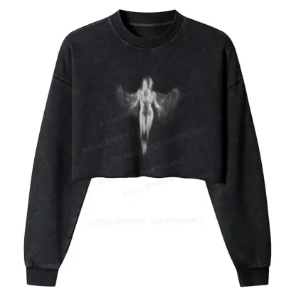 Shadow Series : Woman Ⅸ Washed Cropped Sweatshirt