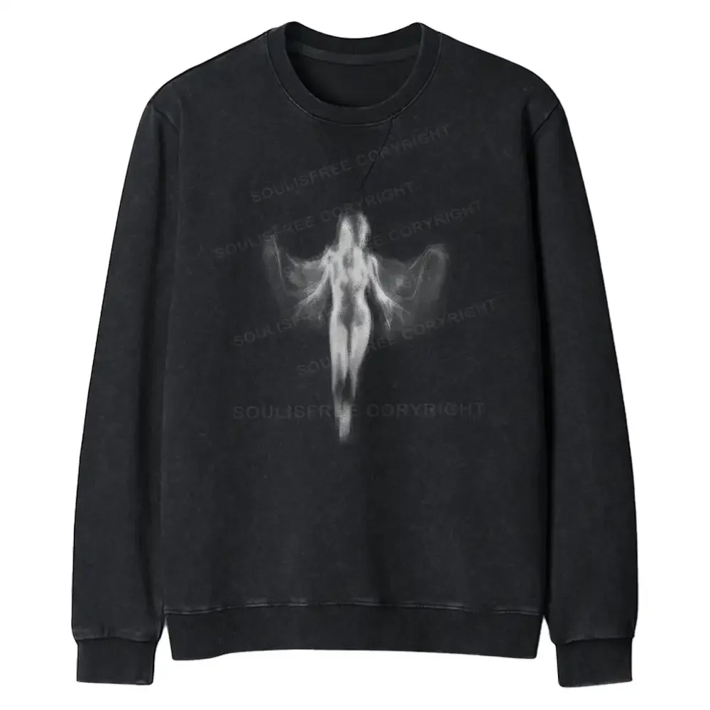 Designed Shadow Series : Woman Ⅸ Regular Fit Washed Sweatshirt