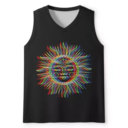 Soulisfree Vibes of the Sun Optic Lines Illusion Mesh Tank