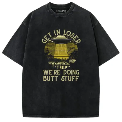 WE ARE DOING BUTT STUFF  Washed T-shirt