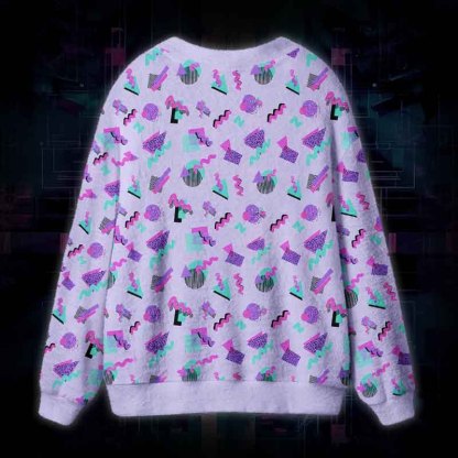 Soulisfree Memphis Beyond Time Fuzzy Cardigan Sweater