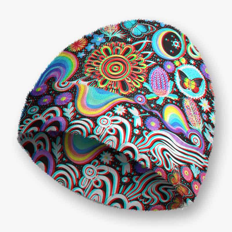 Soulisfree Glitch Cosmic Dream Fuzzy Beanie