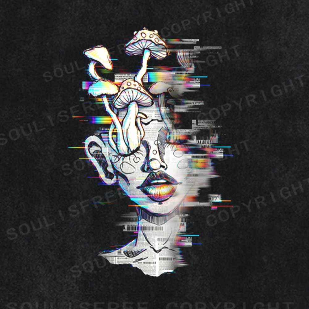 Soulisfree Fungi Growing In My Mind Washed Tee