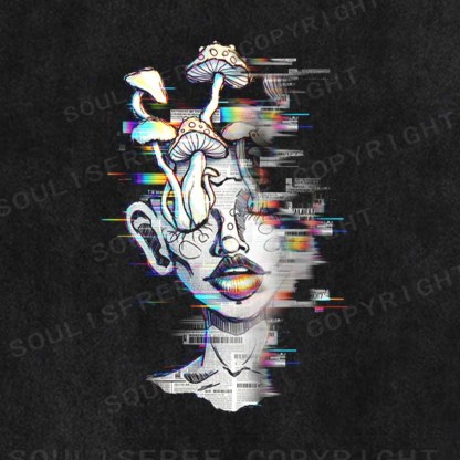 Soulisfree Fungi Growing In My Mind Washed Tee