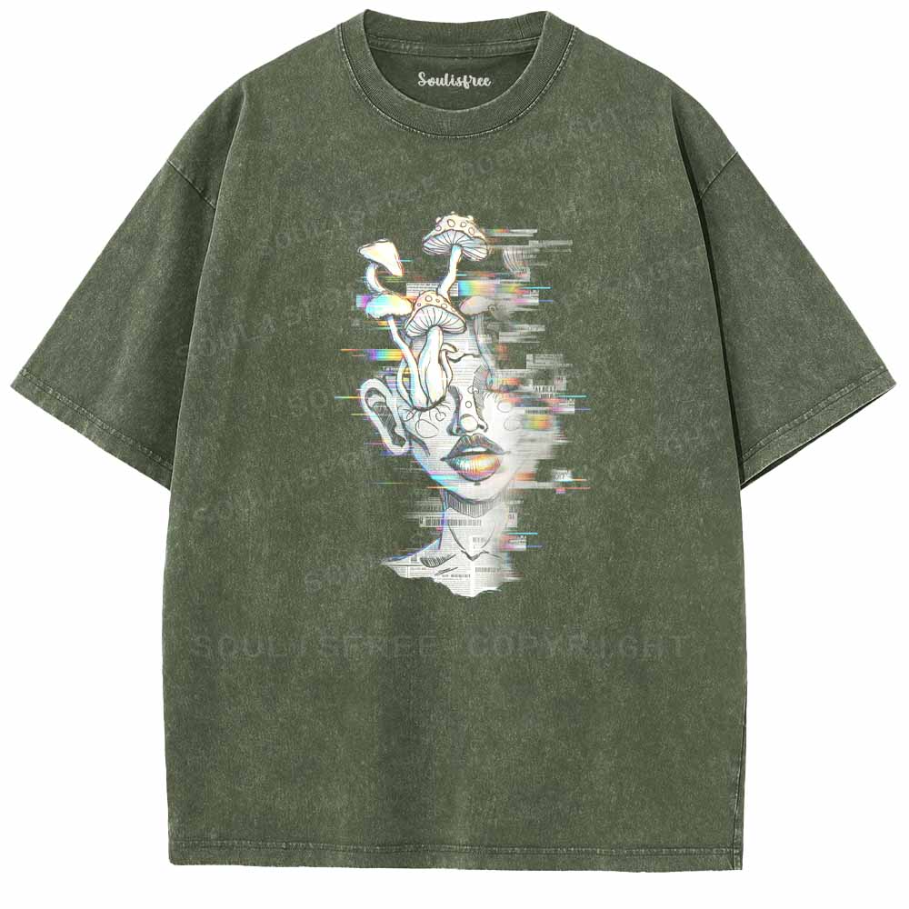 Soulisfree Fungi Growing In My Mind Washed Tee
