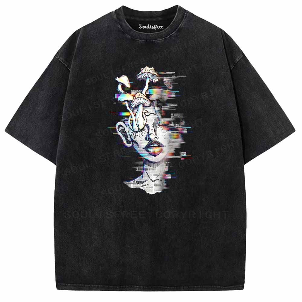 Soulisfree Fungi Growing In My Mind Washed Tee