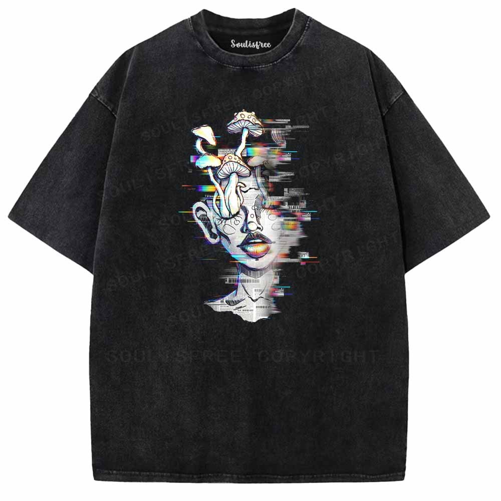 Soulisfree Fungi Growing In My Mind Washed Tee