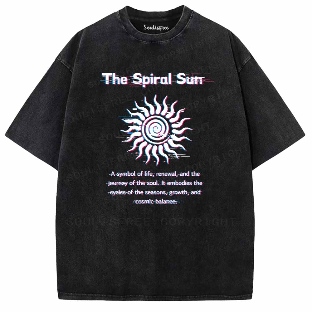 Soulisfree The Spiral Sun Washed Tee