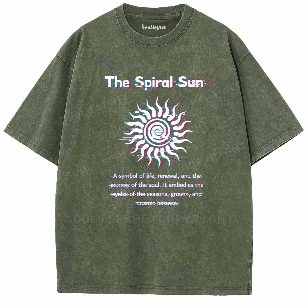 Soulisfree The Spiral Sun Washed Tee