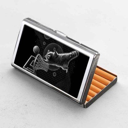 Soulisfree Raccoon Basketball Metal Pocket Case