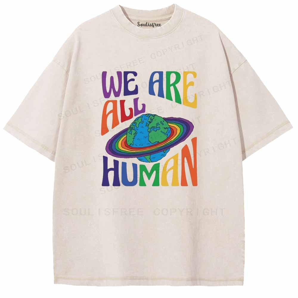 Soulisfree WE ARE ALL HUMAN Washed Tee