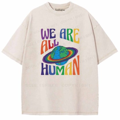 Soulisfree WE ARE ALL HUMAN Washed Tee