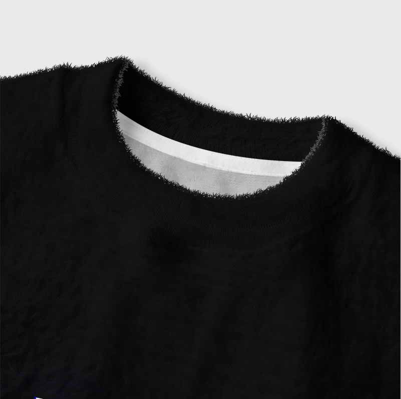Soulisfree Vaporwave Aesthetic Great Wave Off Kanagawa Women's Fuzzy Crewneck Sweater
