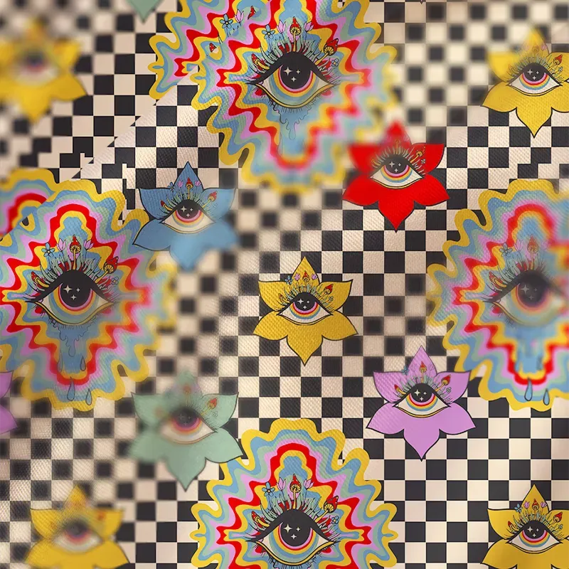 Soulisfree Third Eye Bloom Satin Mini Dress