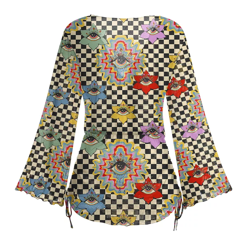 Soulisfree Third Eye Bloom Sheer Mesh Cover Up