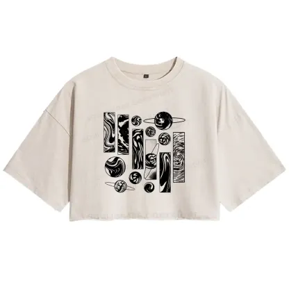 Galaxy Washed Crop T-shirt