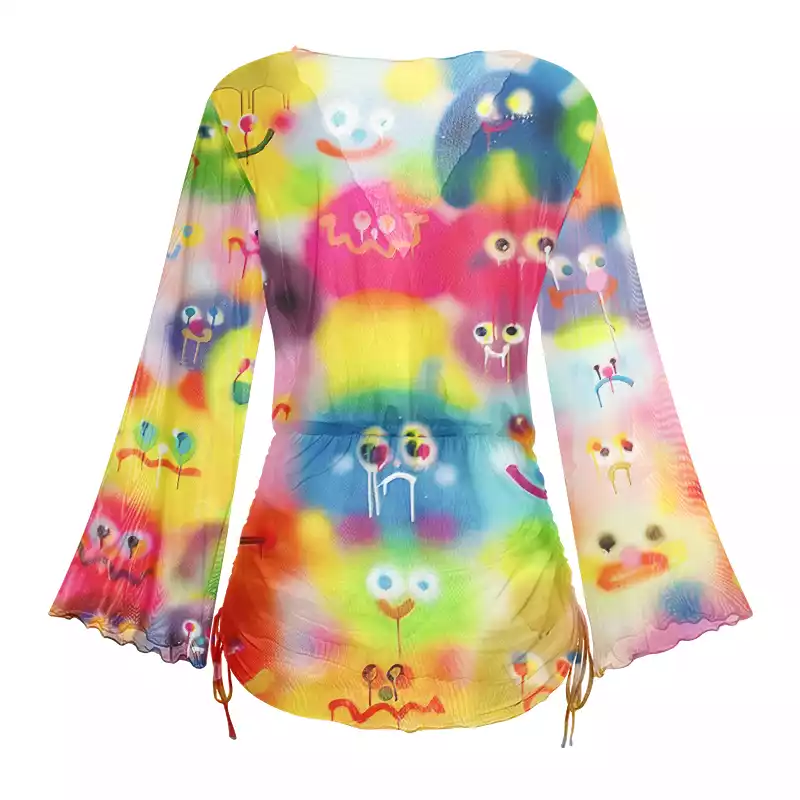 Soulisfree Neon Mood Sheer Mesh Cover Up