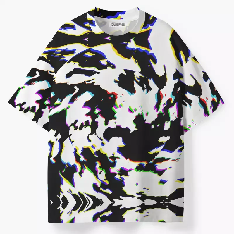 Soulisfree RGB Glitch Camo ECO‑PERF Graphic Tee
