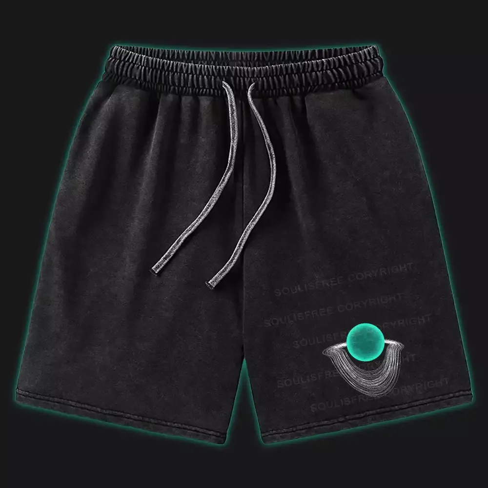 Designed Beyond The Universe Washed Shorts