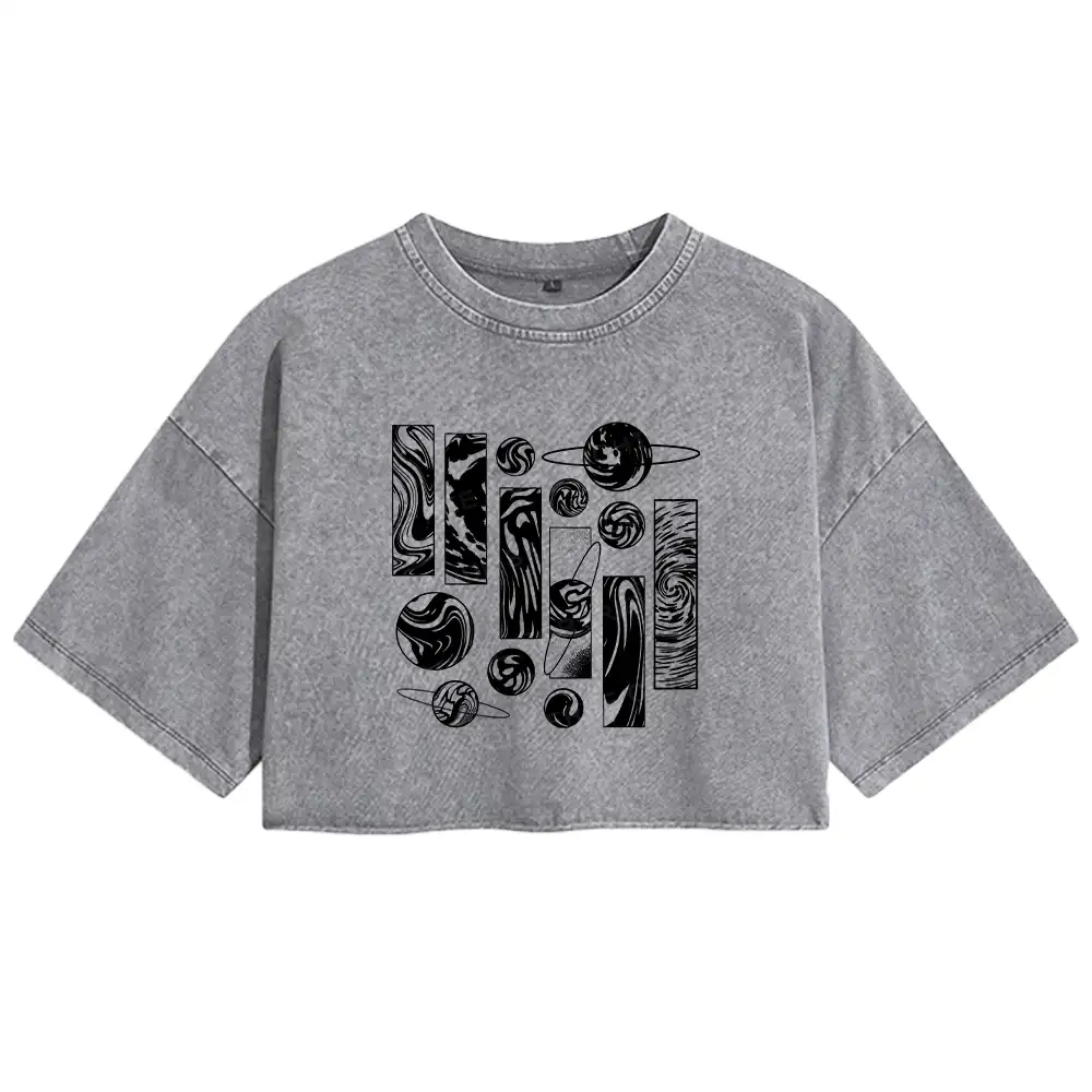 Galaxy Washed Crop T-shirt