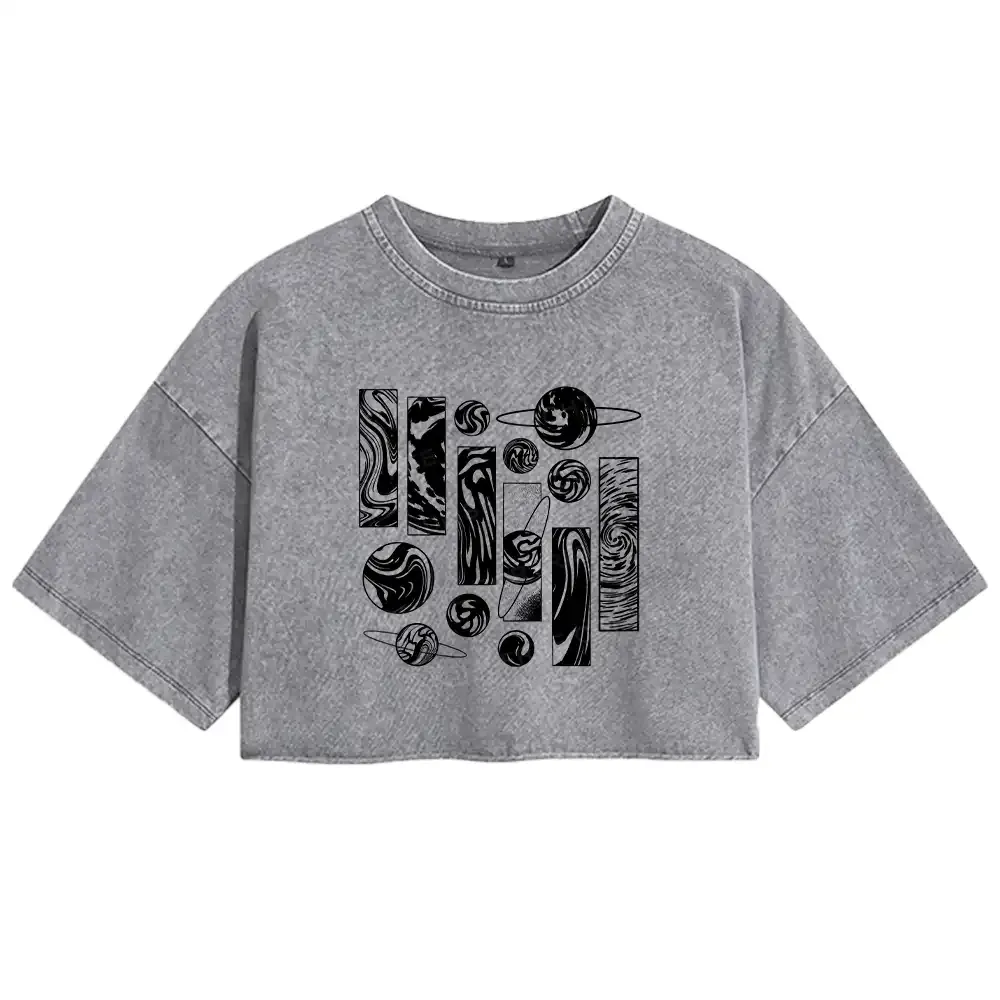Galaxy Washed Crop T-shirt