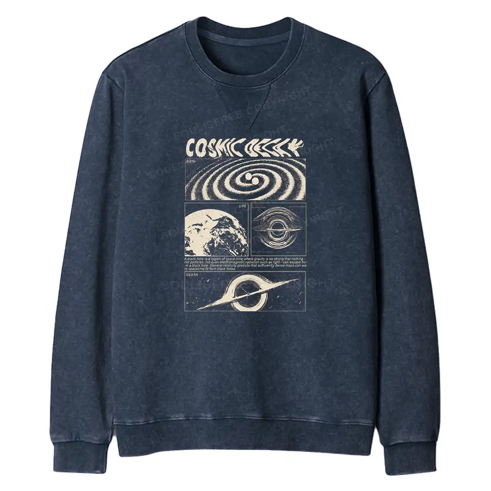 Universe Collapse Regular Fit Washed Sweatshirt