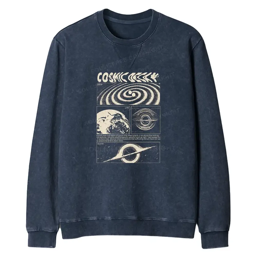 Universe Collapse Regular Fit Washed Sweatshirt