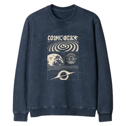 Universe Collapse Regular Fit Washed Sweatshirt