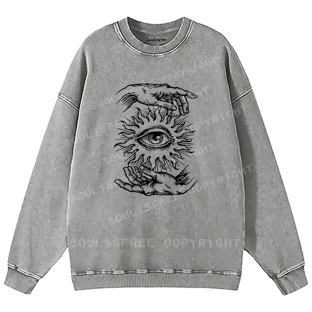 Ethereal Vision Washed Sweatshirts