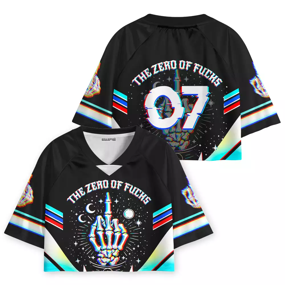 Soulisfree The Zero Of Fucks Cropped Jersey